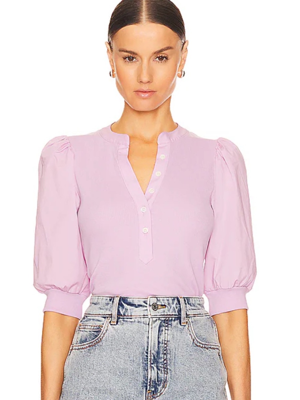 VERONICA BEARD Coralee Orchid Cotton Top - Picture 9 of 13